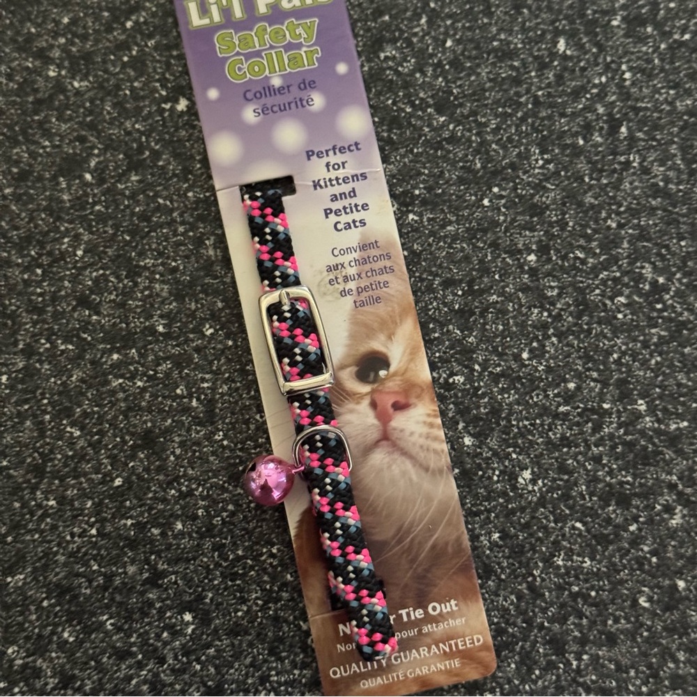 Black and Pink Cat Safety Collar